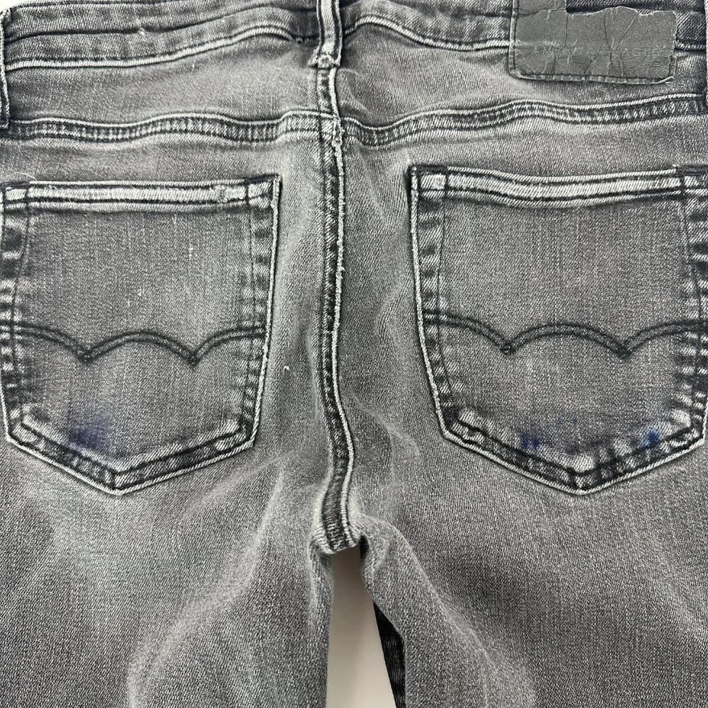 American Eagle Stacked Skinny‎ Men's size 30x34 Black Denim Jeans